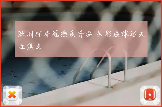 欧洲杯夺冠热度升温 买彩成球迷关注焦点